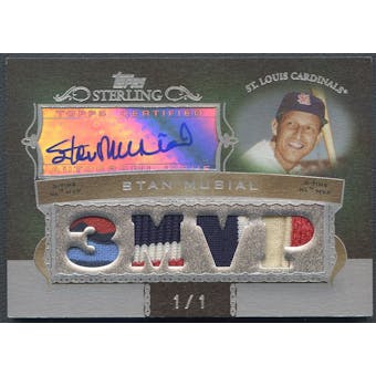 2007 Topps Sterling #SSA84 Stan Musial Stardom Relics Quad Patch Auto #1/1