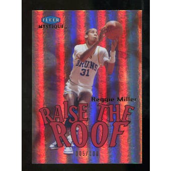 2012/13 Upper Deck Fleer Retro 99-00 Mystique Raise the Roof #11RR Reggie Miller /100