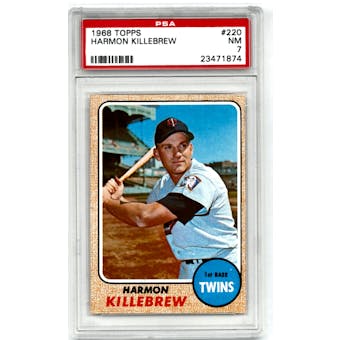 1968 Topps Baseball #220 Harmon Killebrew PSA 7 (NM) *1874*