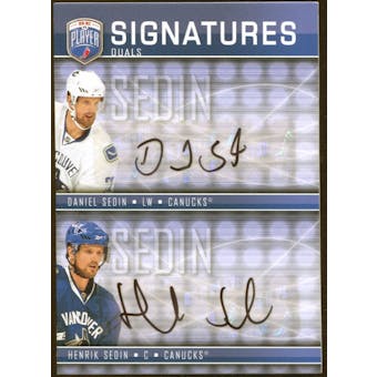 2008/09 Upper Deck Be A Player Signatures Dual #S2SS Daniel Sedin Henrik Sedin Autograph