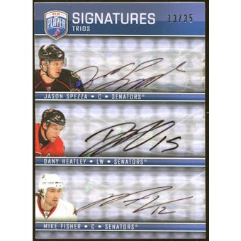 2008/09 Upper Deck Be A Player Signatures Trios #S3FSH Mike Fisher Jason Spezza Dany Heatley 13/35