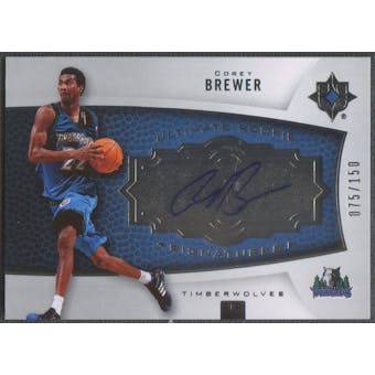 2007/08 Ultimate Collection #104 Corey Brewer Rookie Auto #075/150