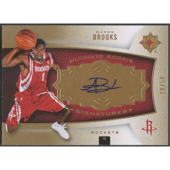 2007/08 Ultimate Collection #105 Aaron Brooks Gold Rookie Auto #28/50
