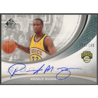 2005/06 SP Game Used #RM Ronald Murray SIGnificance Rookie Auto #058/100
