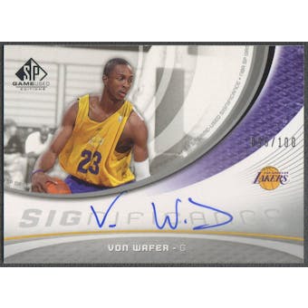 2005/06 SP Game Used #VW Von Wafer SIGnificance Rookie Auto #096/100