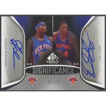 2006/07 SP Game Used #RC Quentin Richardson & Eddy Curry SIGnificance Dual Auto #42/50