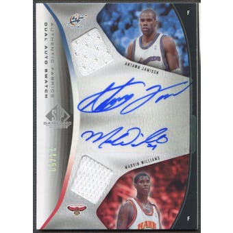 2006/07 SP Game Used #WJ Antawn Jamison & Marvin Williams Authentic Fabrics Dual Jersey Auto #24/50