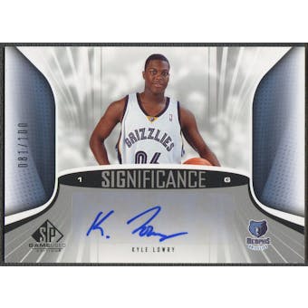 2006/07 SP Game Used #KL Kyle Lowry SIGnificance Rookie Auto #081/100