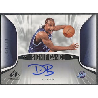 2006/07 SP Game Used #DB Dee Brown SIGnificance Auto #051/100