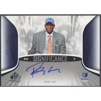 2006/07 SP Game Used #RG Rudy Gay SIGnificance Rookie Auto /100