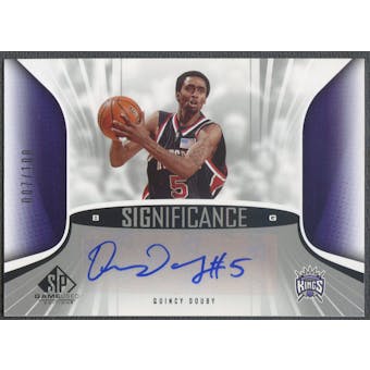 2006/07 SP Game Used #QD Quincy Douby SIGnificance Rookie Auto #007/100