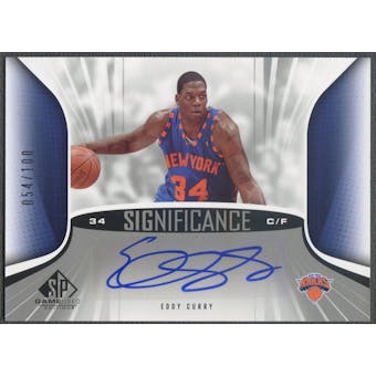 2006/07 SP Game Used #EC Eddy Curry SIGnificance Auto #054/100