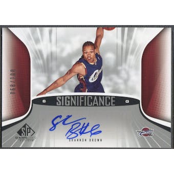 2006/07 SP Game Used #SB Shannon Brown SIGnificance Rookie Auto /100