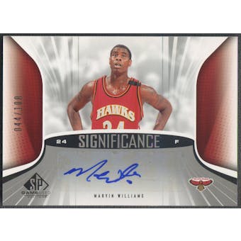 2006/07 SP Game Used #WI Marvin Williams SIGnificance Auto #044/100