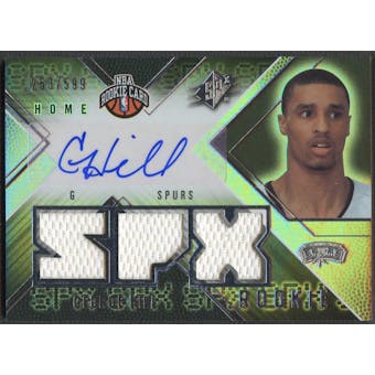 2008/09 SPx #142 George Hill Rookie Jersey Auto #253/599