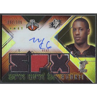 2008/09 SPx #173 Mario Chalmers Rookie Jersey Auto #093/599
