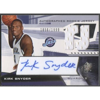 2004/05 SPx #135 Kirk Snyder Rookie Jersey Auto /1999