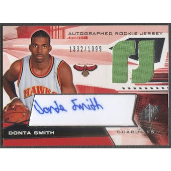 2004/05 SPx #138 Donta Smith Rookie Jersey Auto /1999