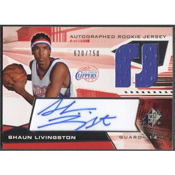 2004/05 SPx #145 Shaun Livingston Rookie Jersey Auto #620/750