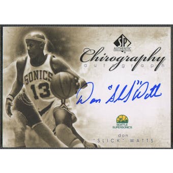 2008/09 SP Authentic #CDW Don Watts Chirography Auto
