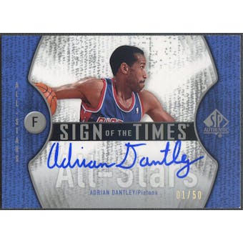 2006/07 SP Authentic #AD Adrian Dantley Sign of the Times All-Stars Auto #01/50