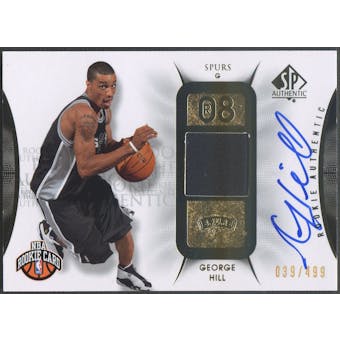 2008/09 SP Authentic #120 George Hill Rookie Patch Auto #039/499