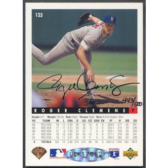 2000 SP Authentic Roger Clemens Buybacks Auto #443/500