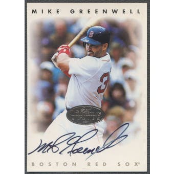 1996 Leaf Signature #84 Mike Greenwell Silver Auto