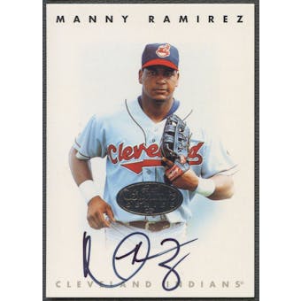 1996 Leaf Signature #188 Manny Ramirez Silver Auto SP
