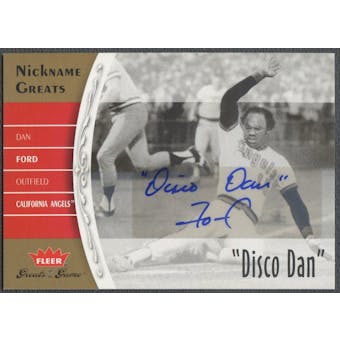 2006 Greats of the Game #DF Dan Ford Nickname Greats Auto "Disco Dan"
