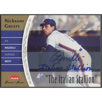 2006 Greats of the Game #LM Lee Mazzilli Nickname Greats Auto "The Italian Stallion"