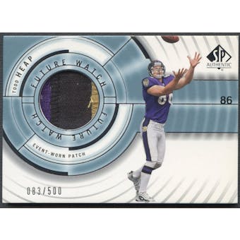 2001 SP Authentic #108 Todd Heap Rookie Patch #083/500