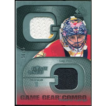2003/04 Upper Deck SP Game Used Game Gear Combo #GCRL Roberto Luongo /85