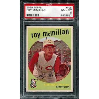 1959 Topps Baseball #405 Roy McMillan PSA 8 (NM-MT) *4557