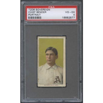 1909-11 T206 Sovereign Chief Bender (Portrait) PSA 4 (VG-EX) *2877