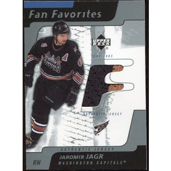 2002/03 Upper Deck Fan Favorites Jerseys #JJ Jaromir Jagr
