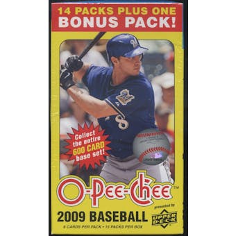 2009 Upper Deck O-Pee-Chee Baseball 15-Pack Box
