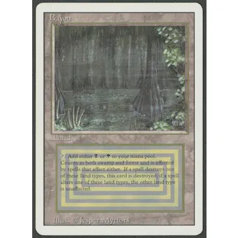 Magic the Gathering 3rd Edition Revised Bayou MODERATELY PLAYED MP