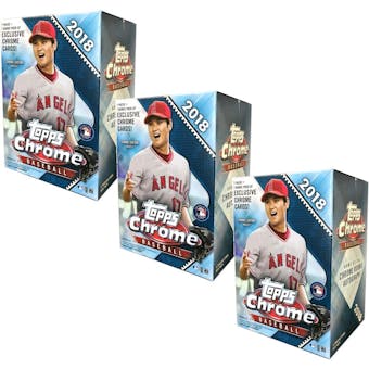 2018 Topps Chrome Baseball 8-Pack Blaster Box (Lot of 3)