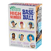 2018 Topps Heritage High Number Baseball 8-Pack Blaster Box