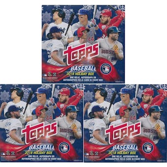 2018 Topps Holiday Baseball Mega Box (Lot of 3)