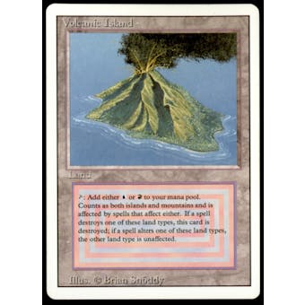 Magic the Gathering 3rd Ed (Revised) Single Volcanic Island - MODERATE PLAY (MP)