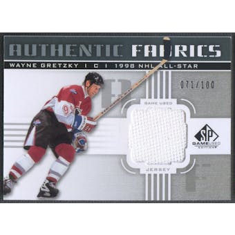 2011/12 SP Game Used #AFWG Wayne Gretzky Authentic Fabrics Jersey #071/100