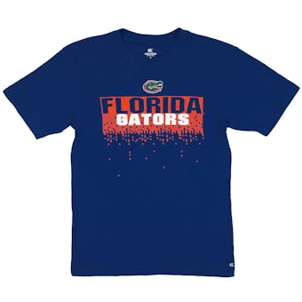 Florida Gators Colosseum Blue Check Point Dual Blend Tee Shirt (Adult M)