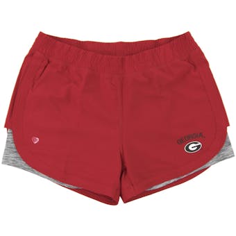 Georgia Bulldogs Colosseum Womens Red Runaway Shorts (Womens L)