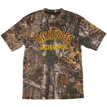 Minnesota Golden Gophers Colosseum Real Tree Trail Performance Short Sleeve Tee Shirt (Adult M)