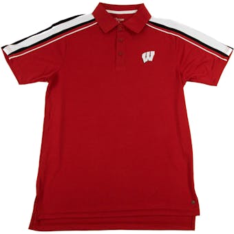 Wisconsin Badgers Colosseum Red Chiliwear Admiral Performance Polo (Adult L)