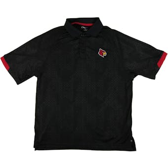 Louisville Cardinals Colosseum Black Gridlock Chiliwear Performance Polo Shirt (Adult XL)