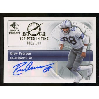 2007 Upper Deck SP Rookie Threads Scripted in Time Autographs #SITDP Drew Pearson Autograph /100