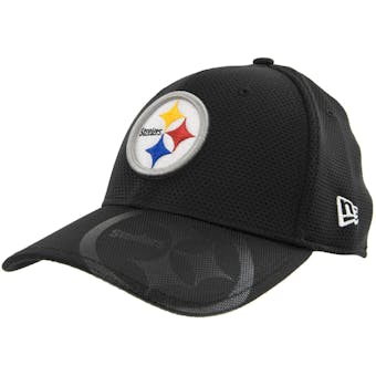 Pittsburgh Steelers New Era 39Thirty Black Sidelines Flex Fit Hat (Adult S/M)